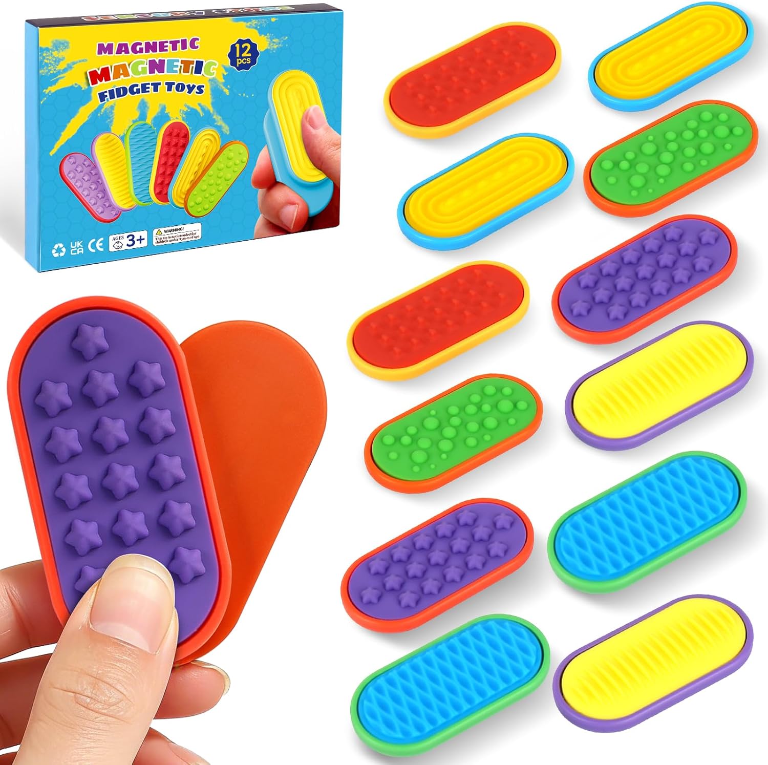 Ziogogco Silicone Magnetic Slider Toys,for Adults & Teens, Relieves Stress and Anxiety in Children with Autism. A Must-Have Toy for Office Desk Toy, Stocking Stuffers for Women Men Teen Gift Quick Pick Grocers